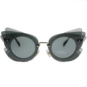 MIU MIU Cat Eye Butterfly SMUO2S Dark
Grey Frame Grey Lens Sunglasses